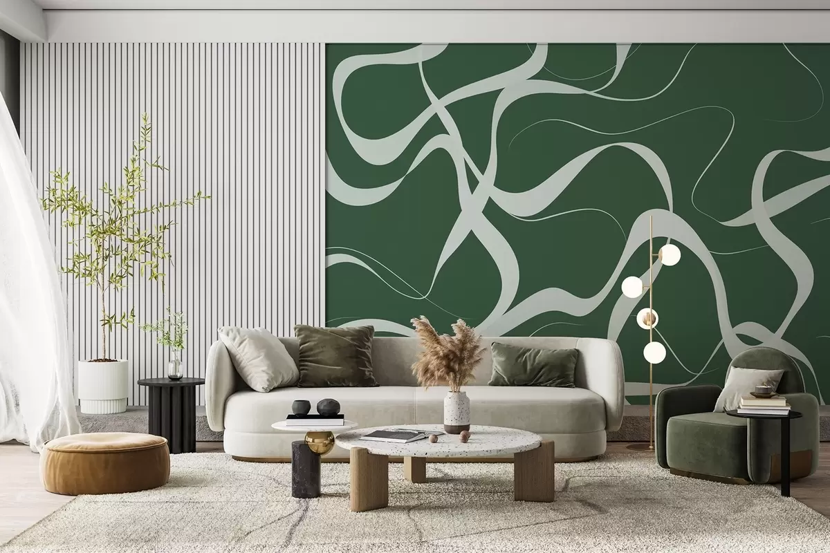 murales de pared Líneas onduladas w04223v2