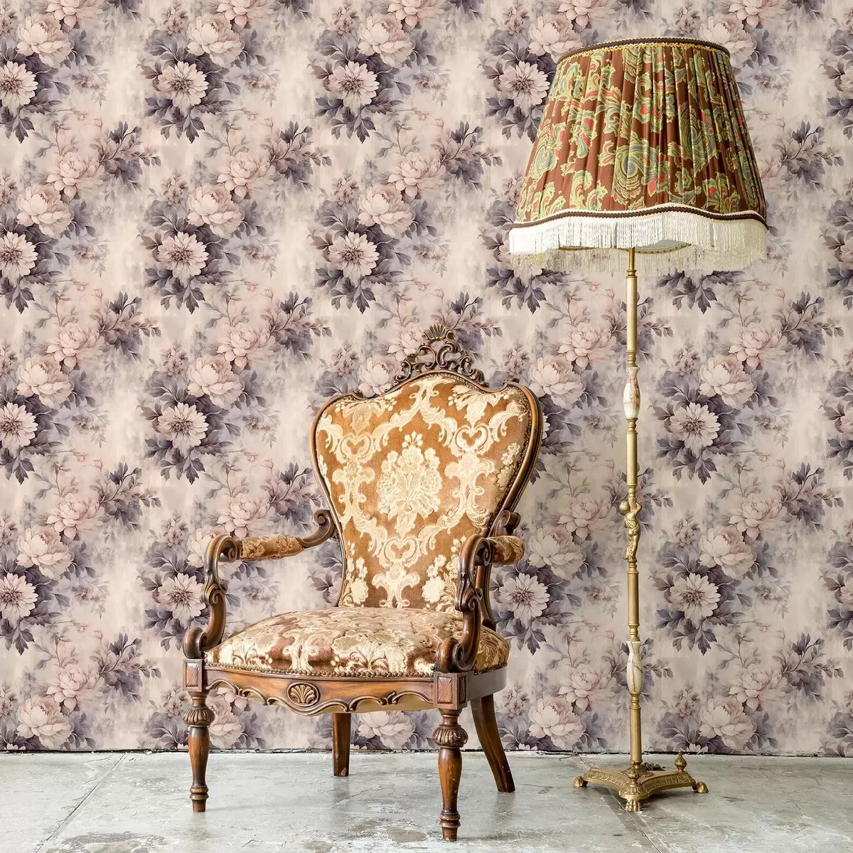 Papel pintado Flores de acuarela vintage