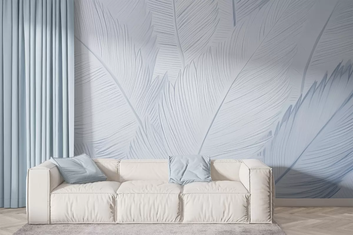 murales de pared Plumas esponjosas w04289v2