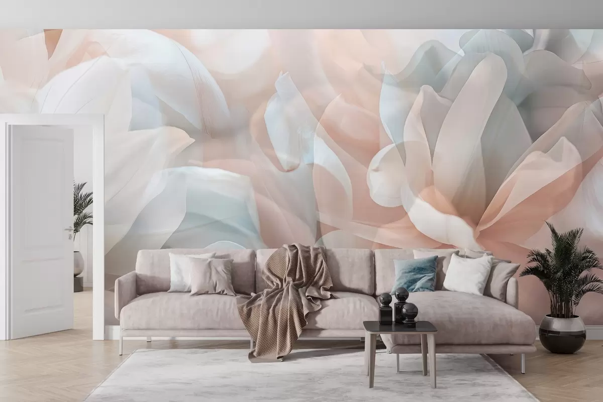 murales de pared Flores semitransparentes w04320v1