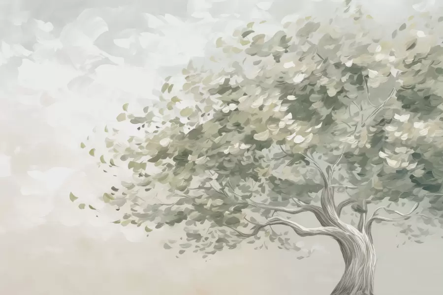 murales de pared Árbol imitación de pintura w04356