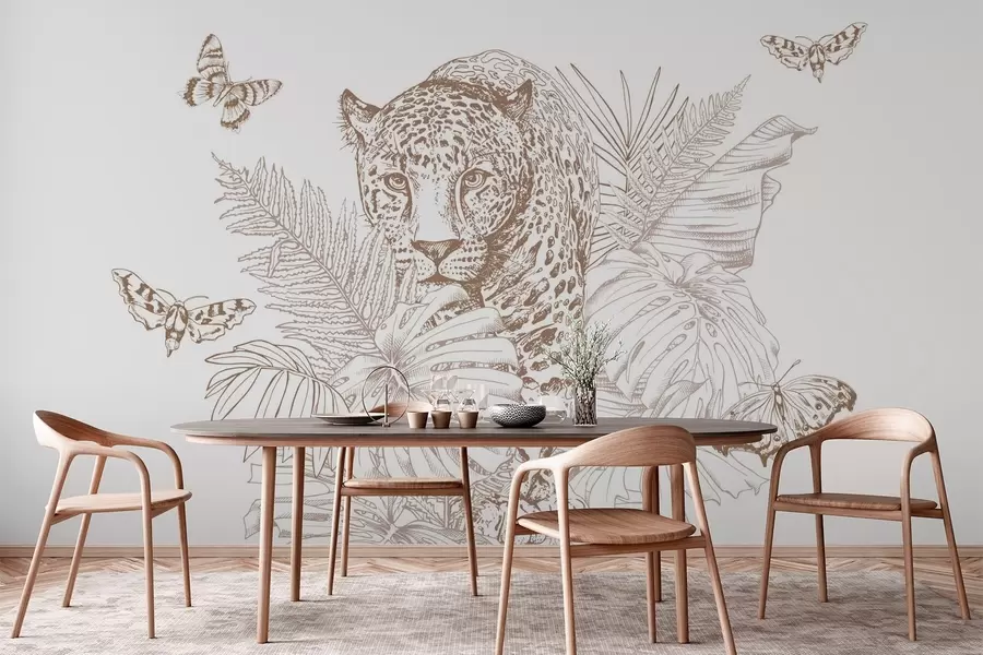 murales de pared Leopardo w04358v1