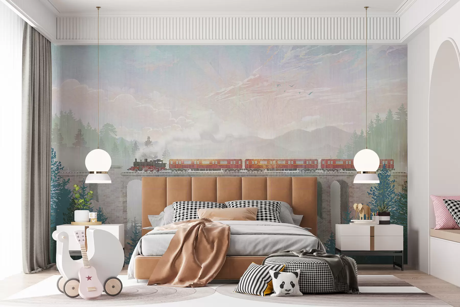 murales de pared Tren, pintura de arte y pintura u64350