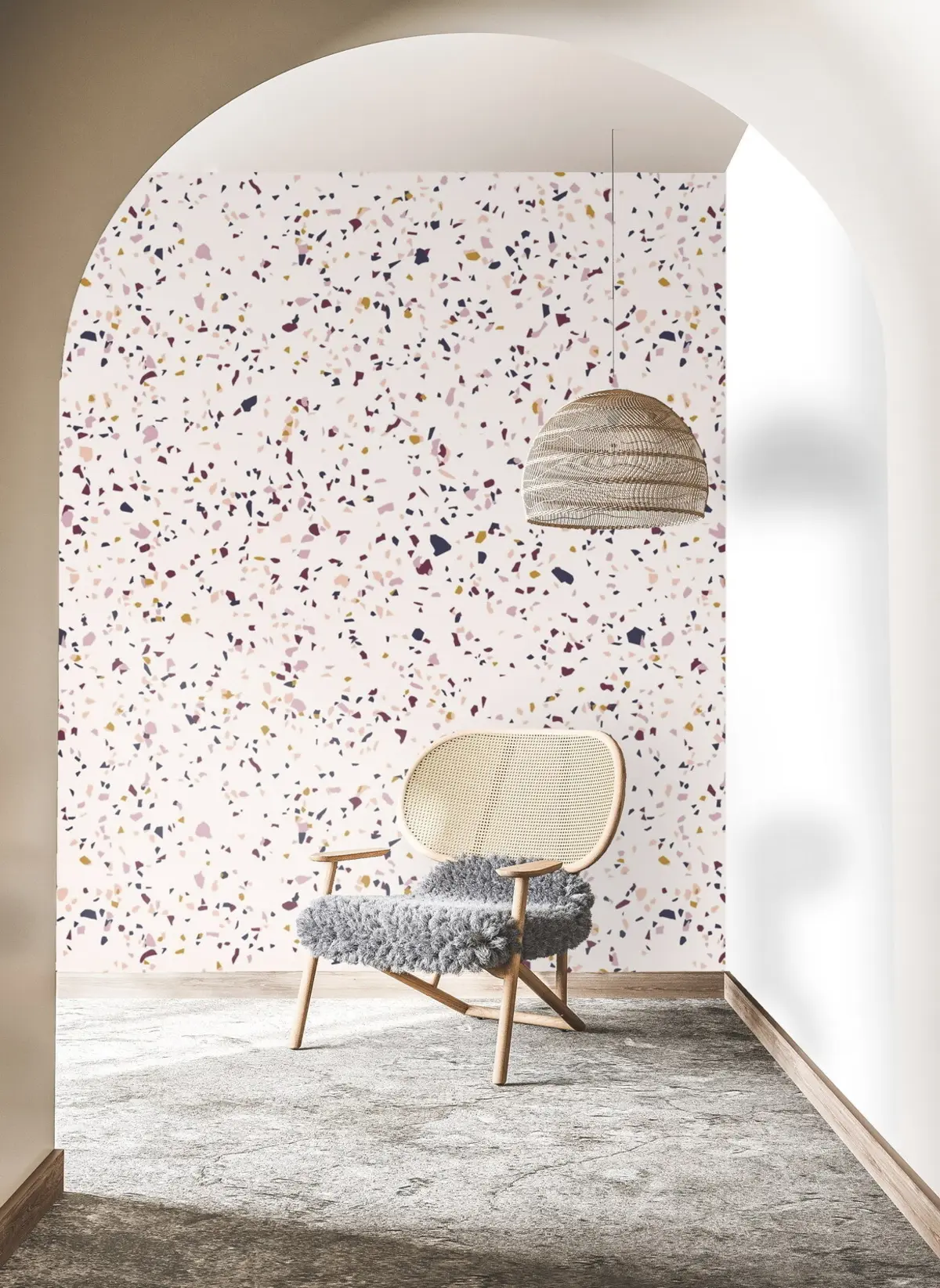 murales de pared Efecto miga de color, estilo boho u71766