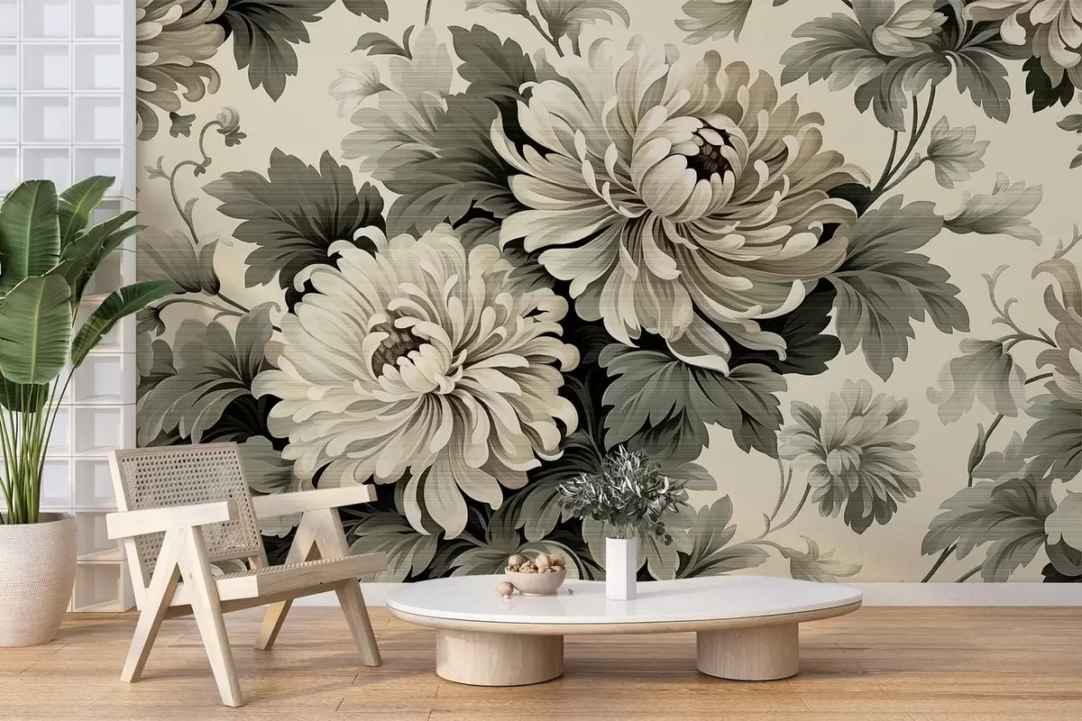 murales de pared Crisantemo en flor w04367