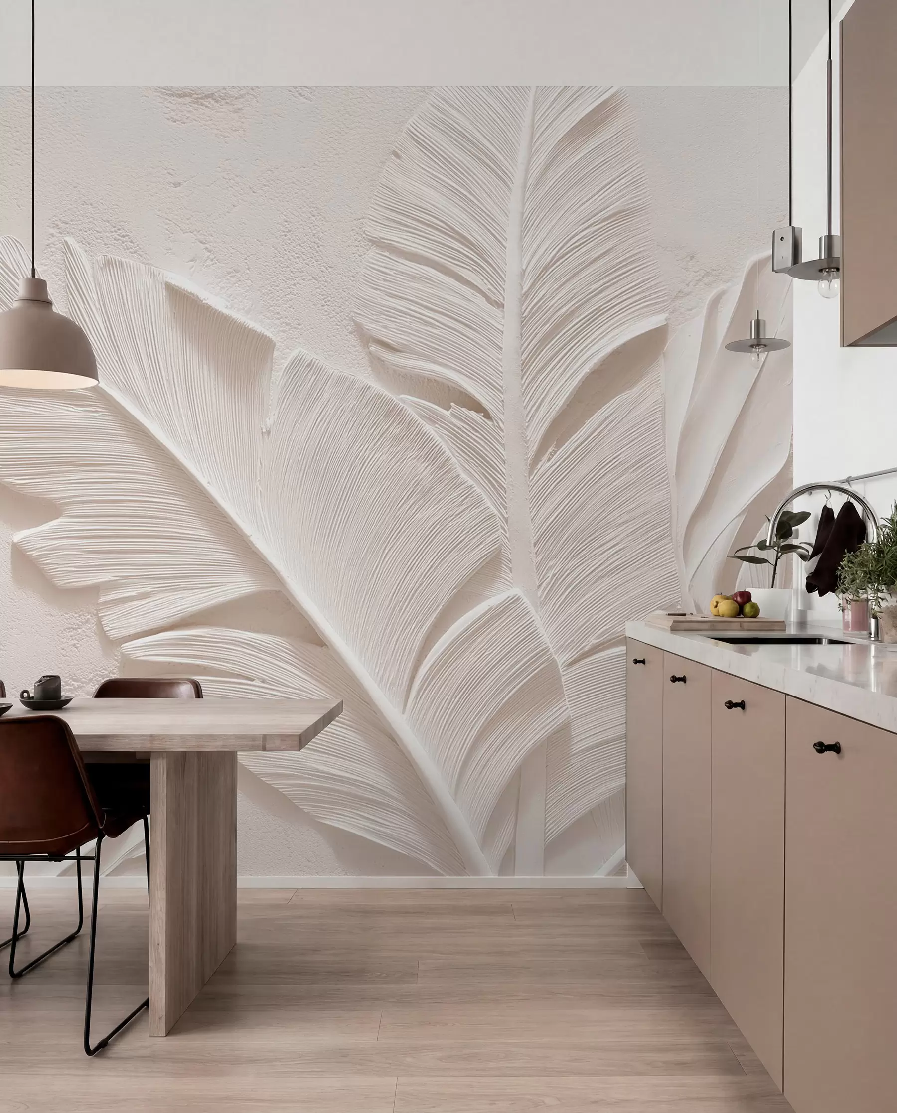 murales de pared Nervaduras de hojas w09307v1