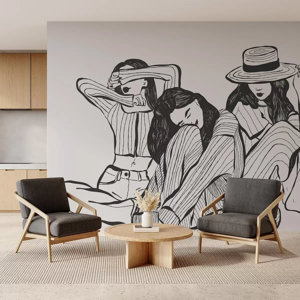 murales de pared Chicas w04384
