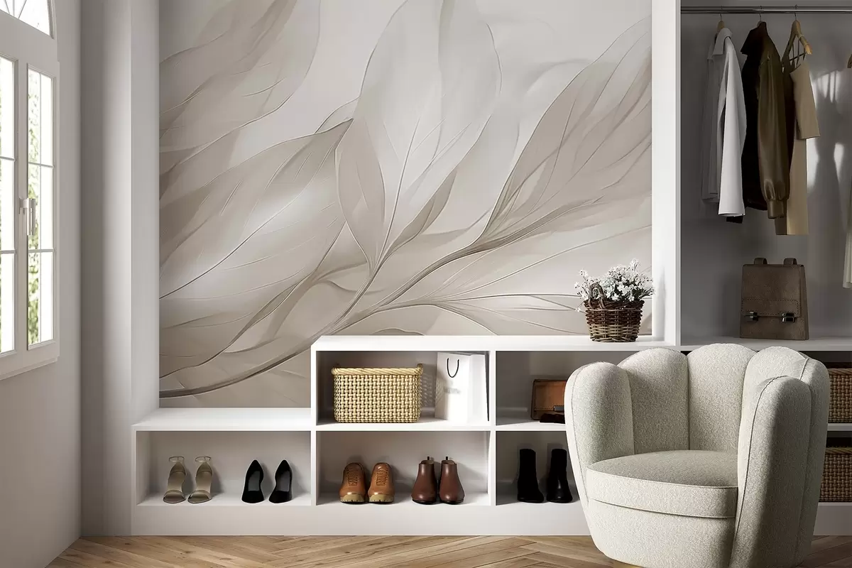 murales de pared Hojas transparentes w04376v2