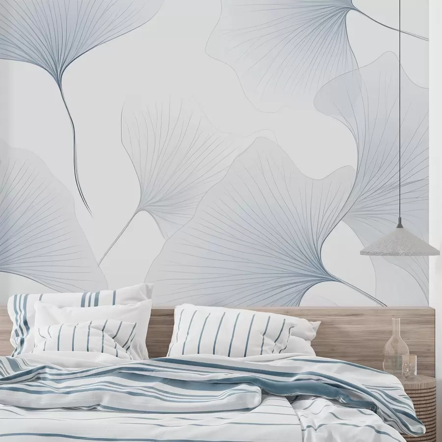 murales de pared Hojas de ginkgo transparentes w04433