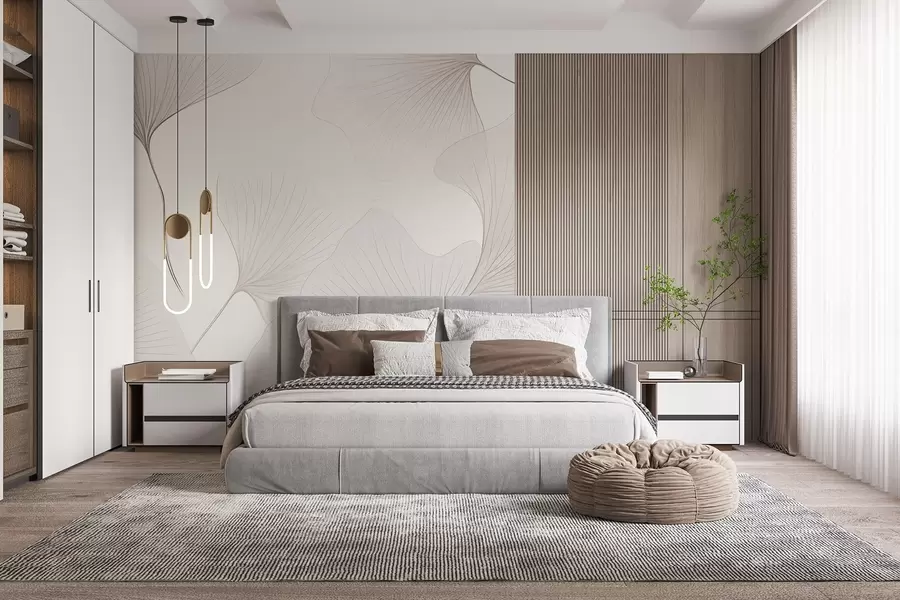 murales de pared Hojas de ginkgo transparentes w04433v1