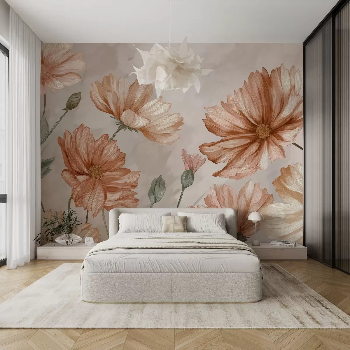 murales de pared Flores grandes w04420