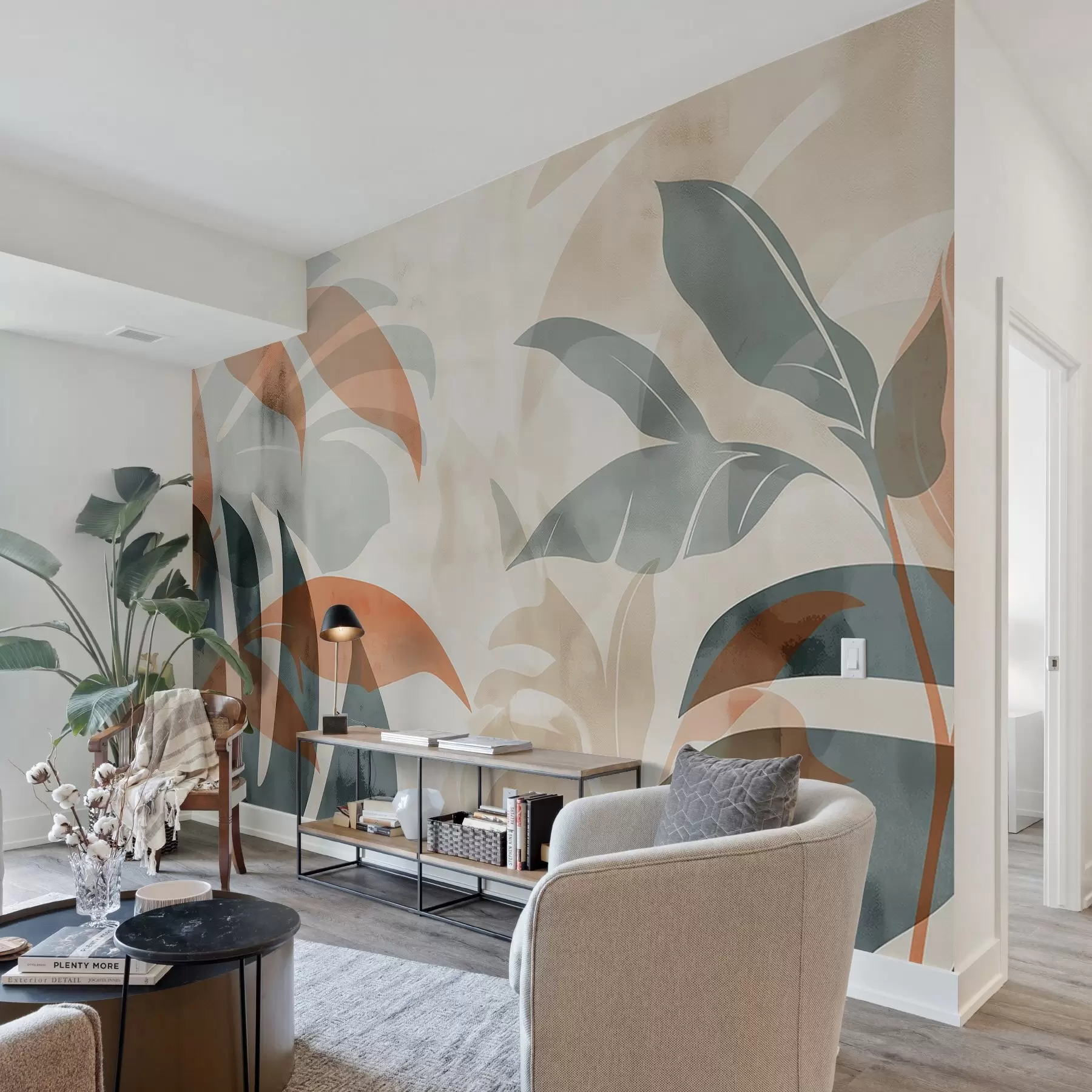 murales de pared Hojas de palma w04482