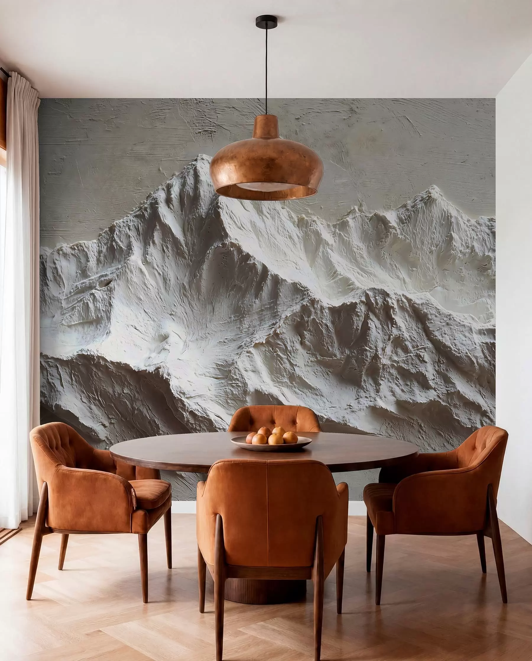 murales de pared Cumbres en tonos de piedra w04396