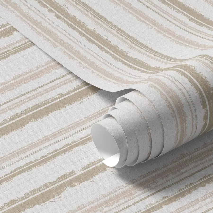 murales de pared Rayas beige-rosa con detalles blancos a00505
