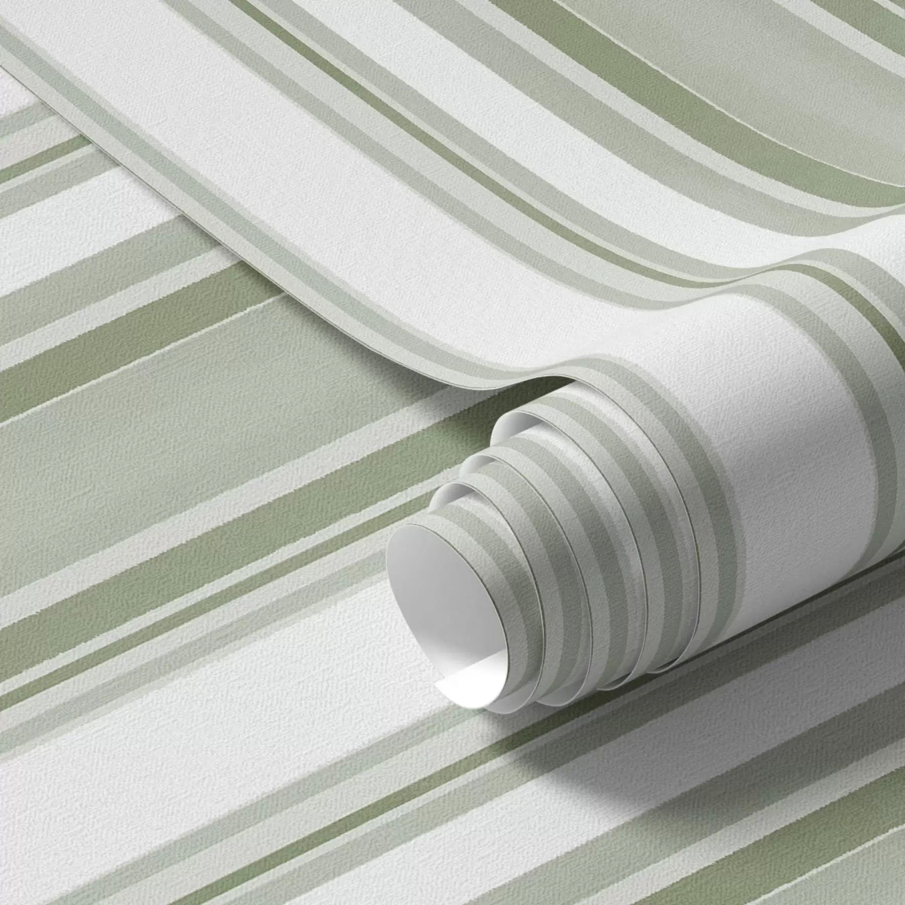 murales de pared Rayas verdes con intervalos blancos y líneas finas a00526