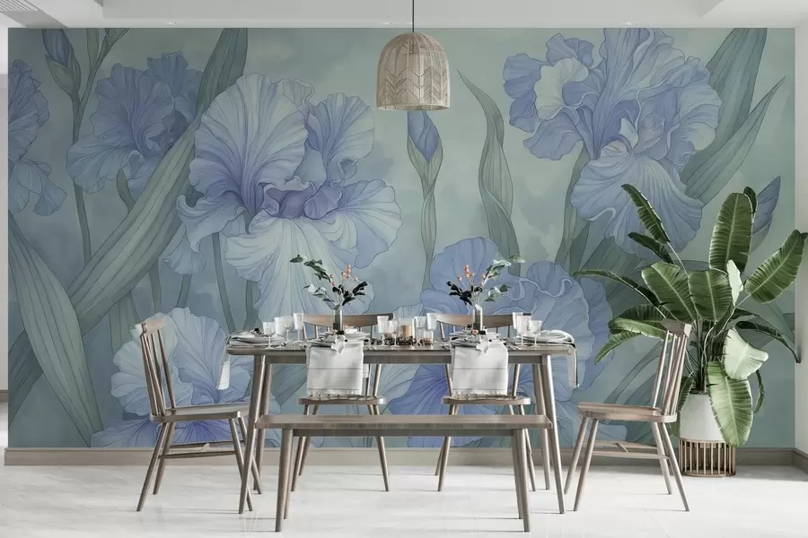 murales de pared Iris ilustrados w04469