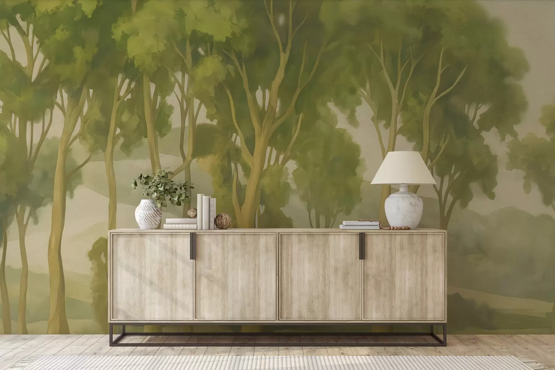 murales de pared Bosque pintado w04470