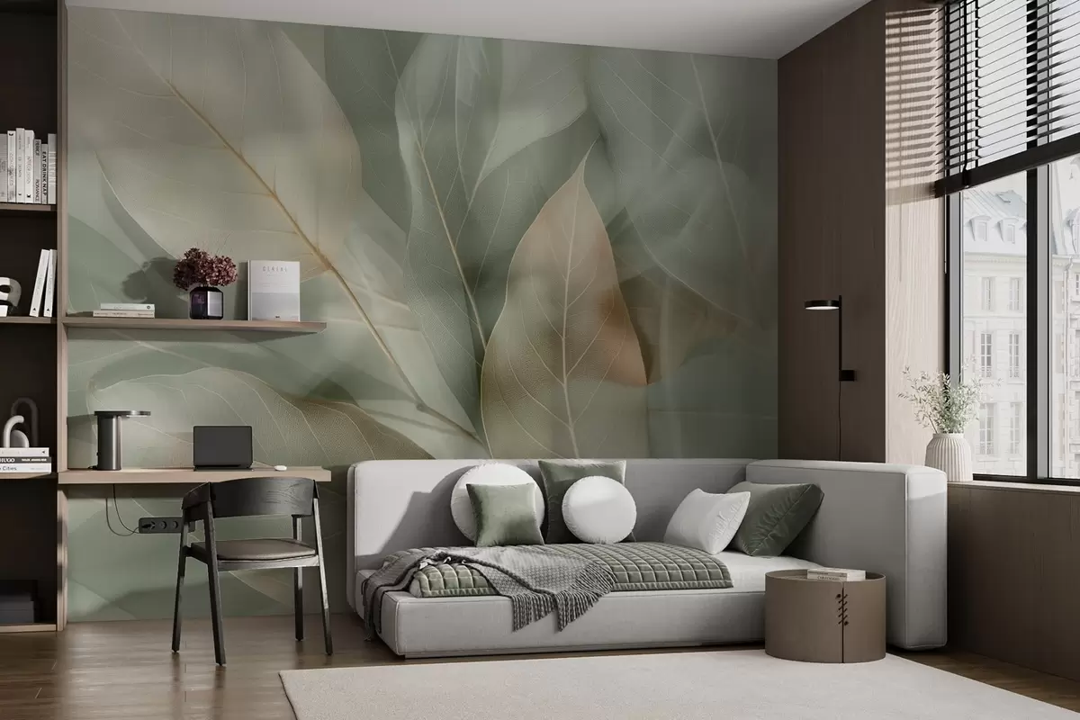 murales de pared Hojas delicadas w04511