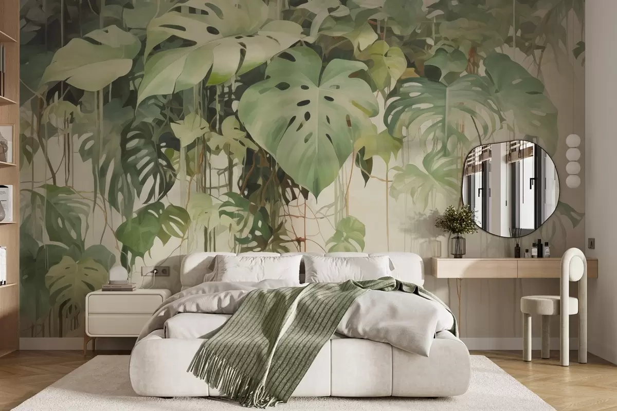 murales de pared Hojas tropicales w04525