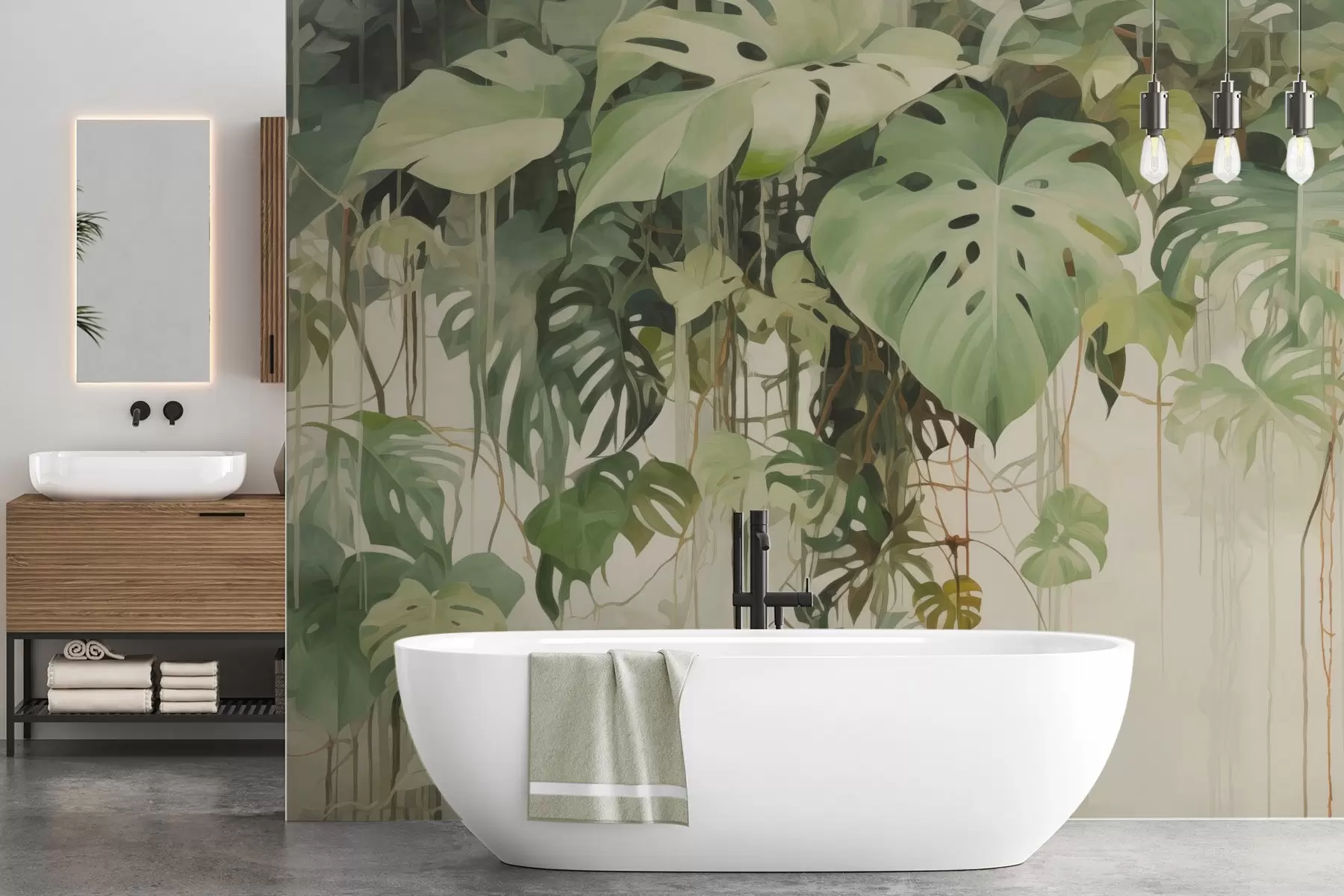 murales de pared Hojas tropicales w04525