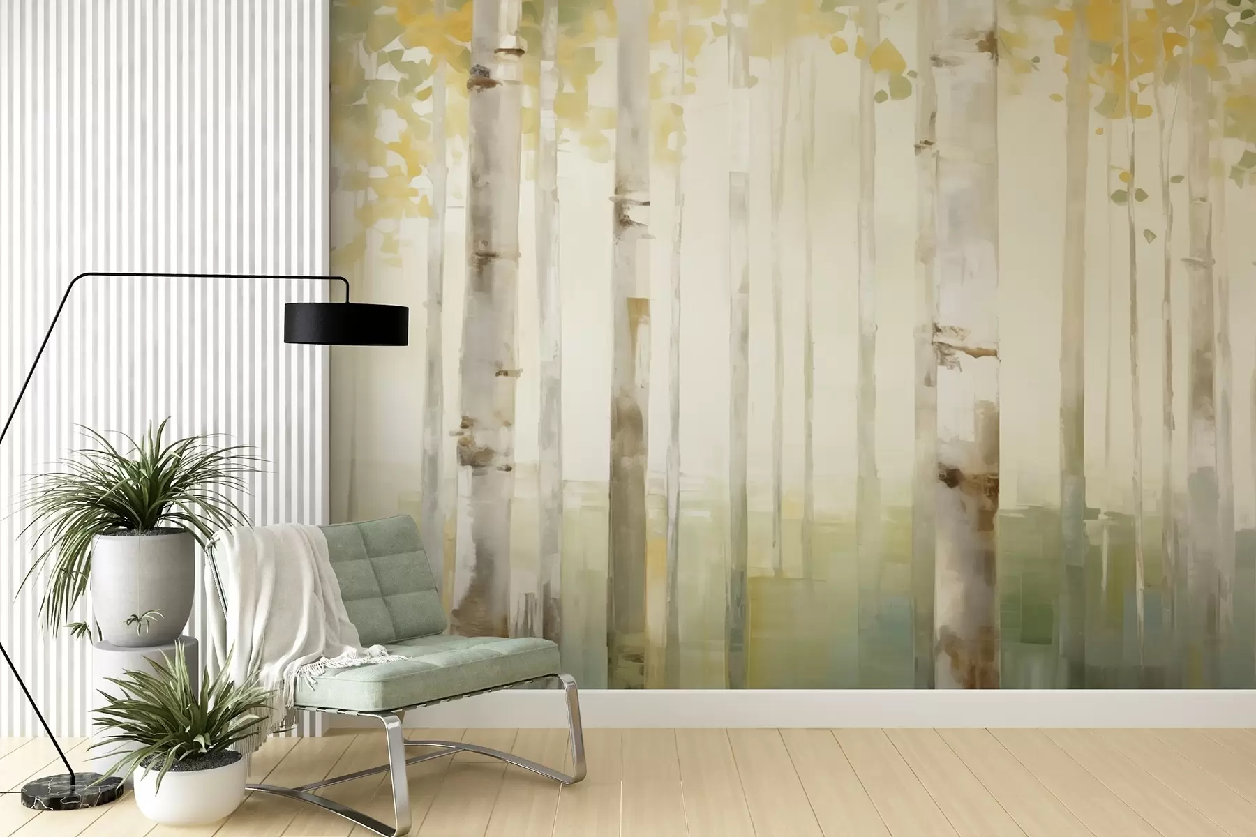 murales de pared Bosque de abedules w04520
