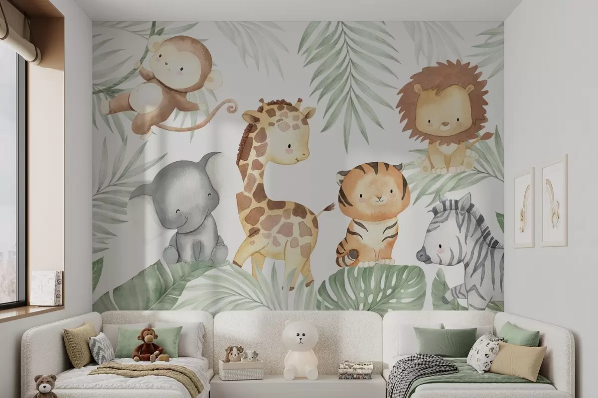 murales de pared Animales simpáticos en los trópicos w04537