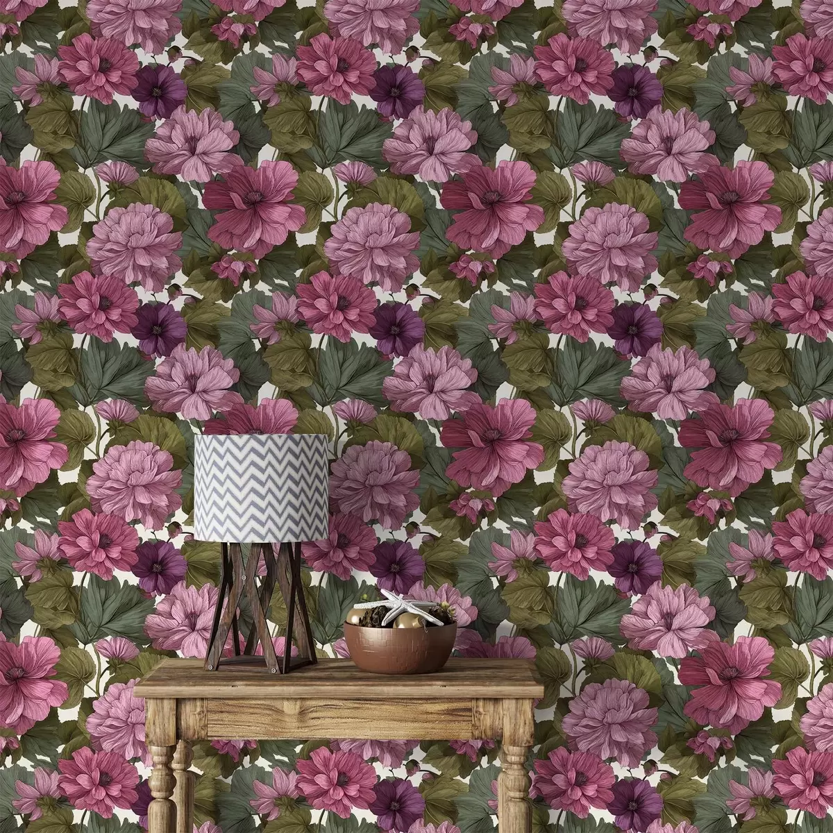 Papel pintado Flores rosas a00541