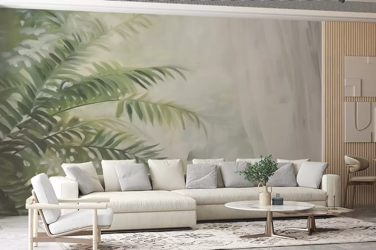 murales de pared Hojas de helecho w04655