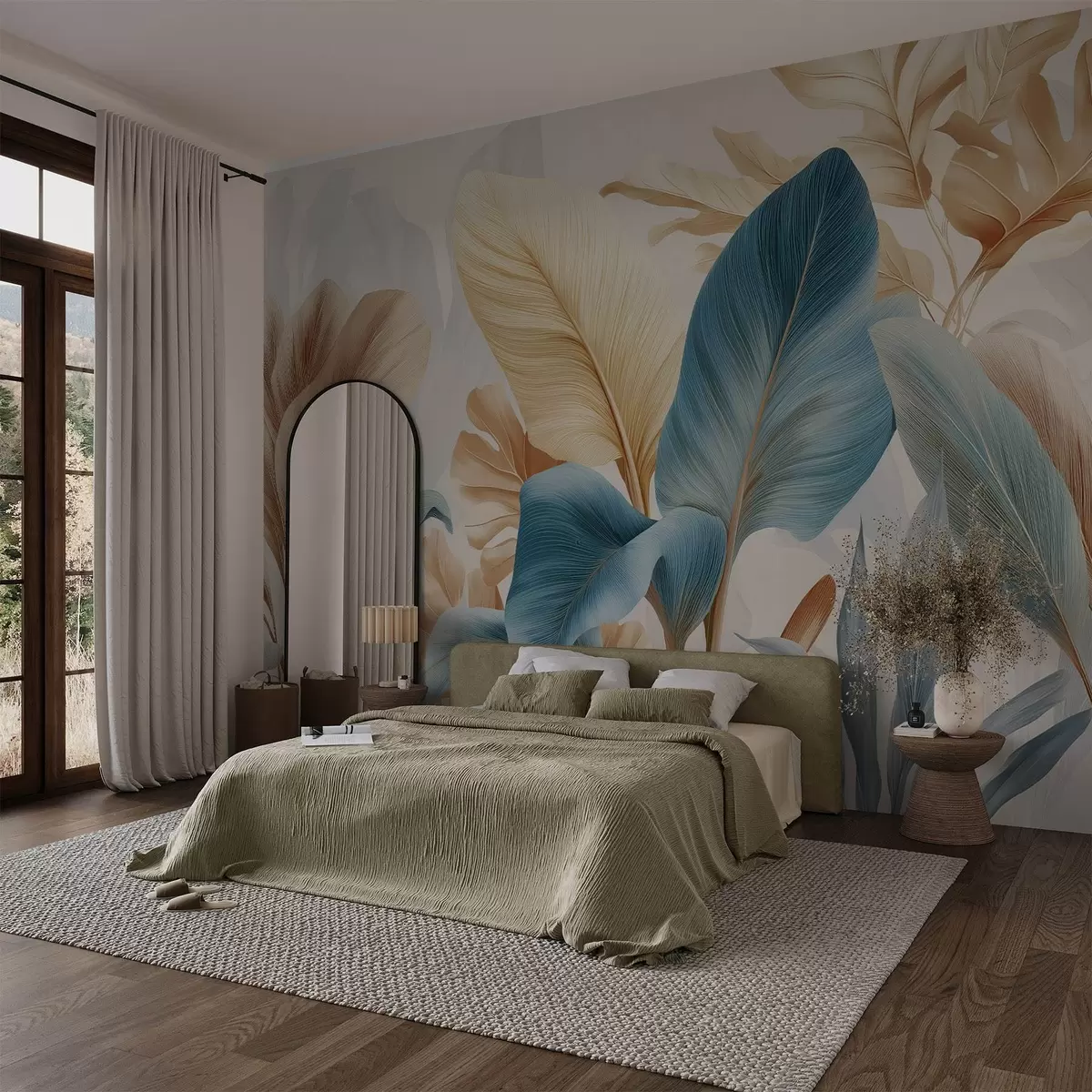 murales de pared Hojas botánicas w04589