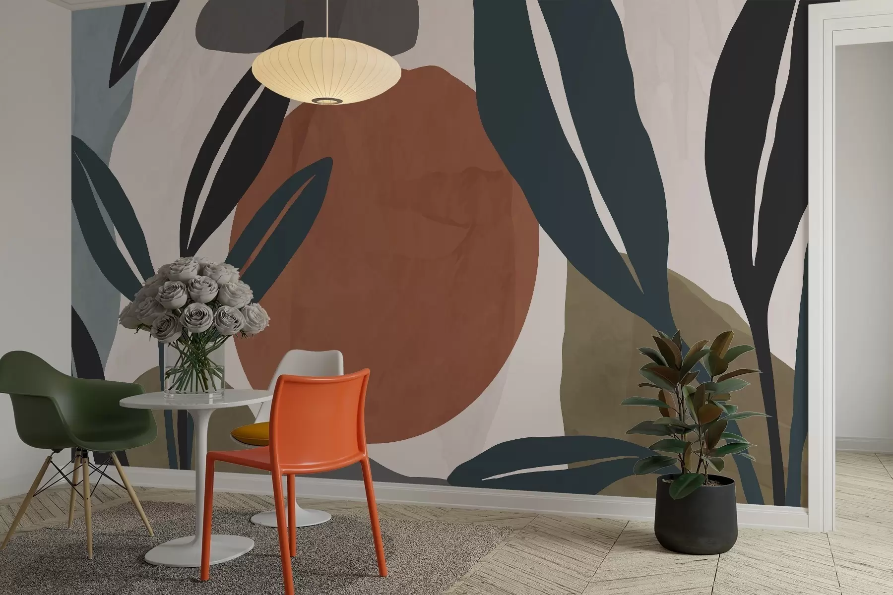 murales de pared Resumen Botánica w04592