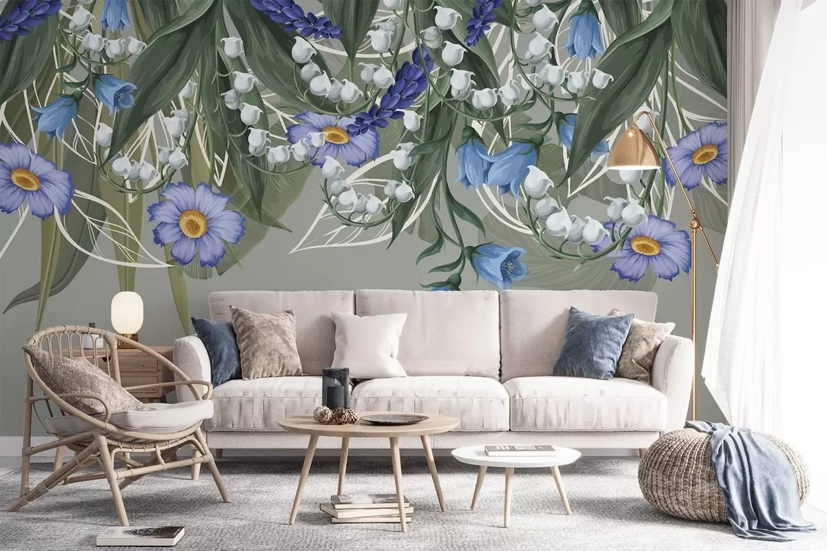 murales de pared Flores colgantes w04674