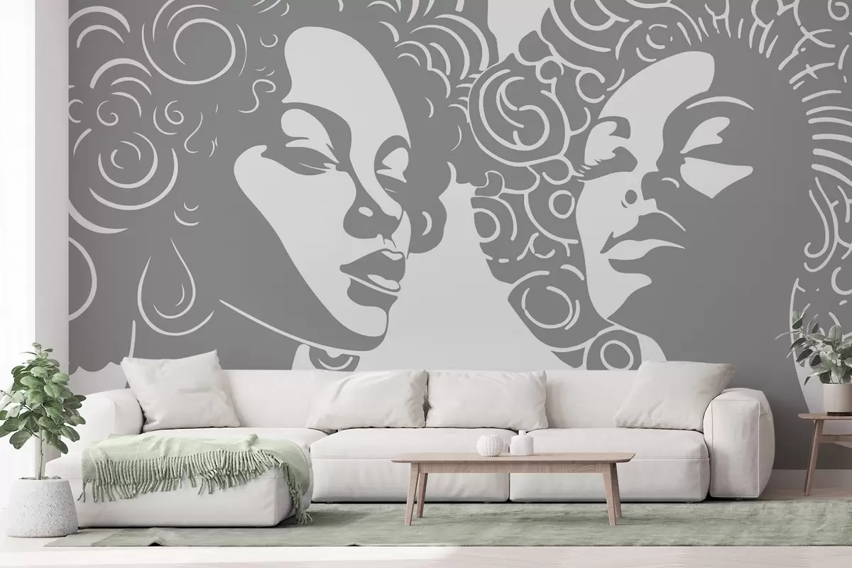 murales de pared Dos chicas w04688v1