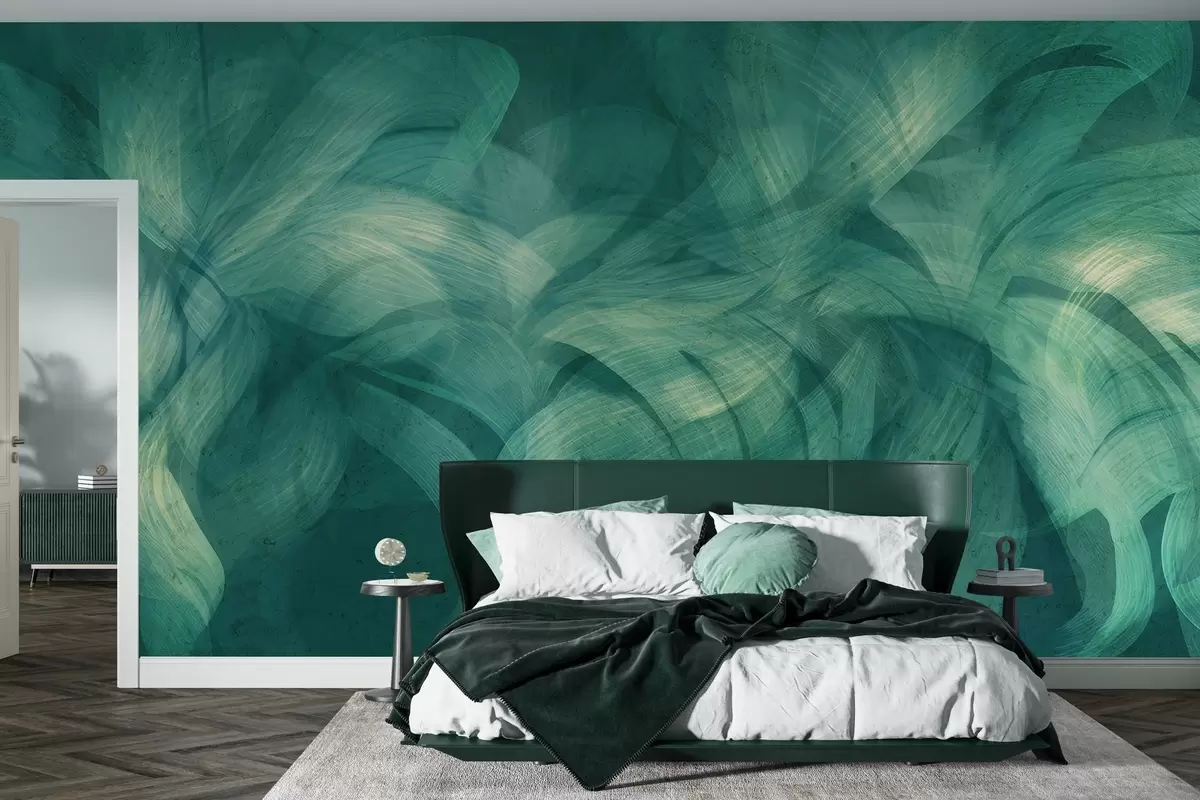 murales de pared Ondas abstractas en una pared de hormigón w04668
