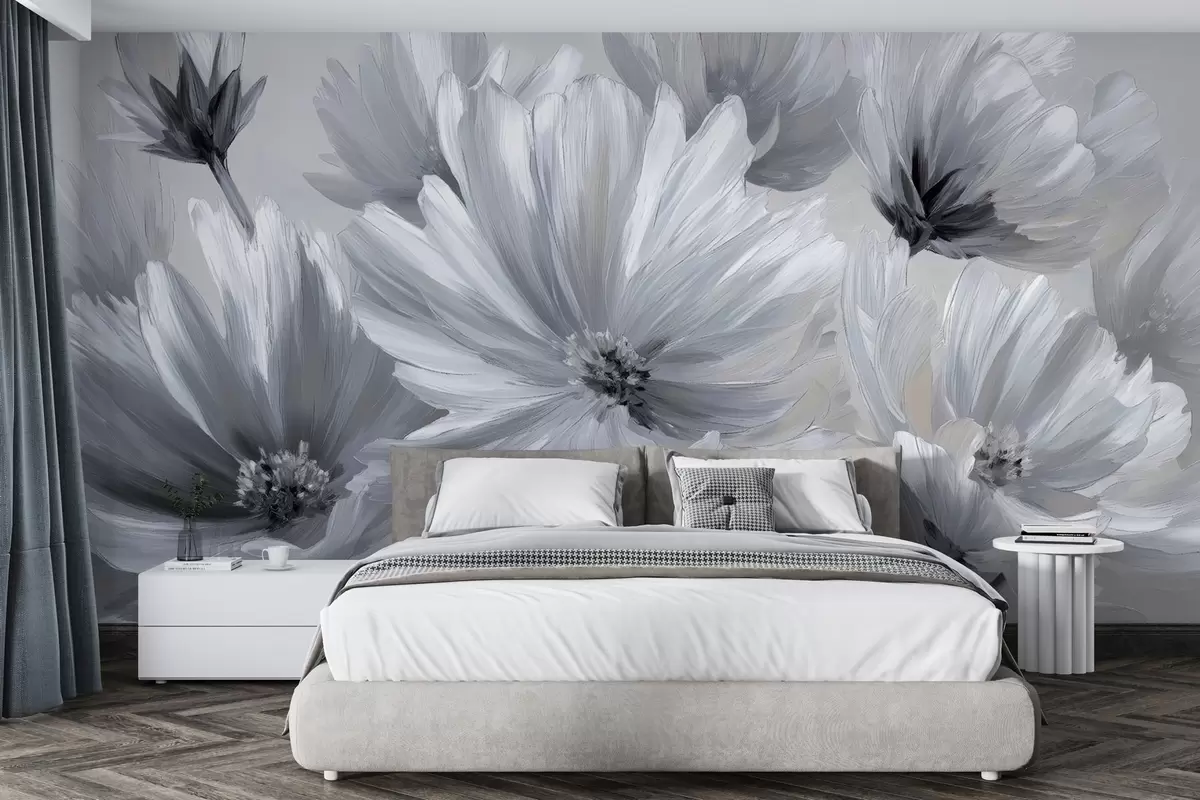 murales de pared flores abstractas w04670