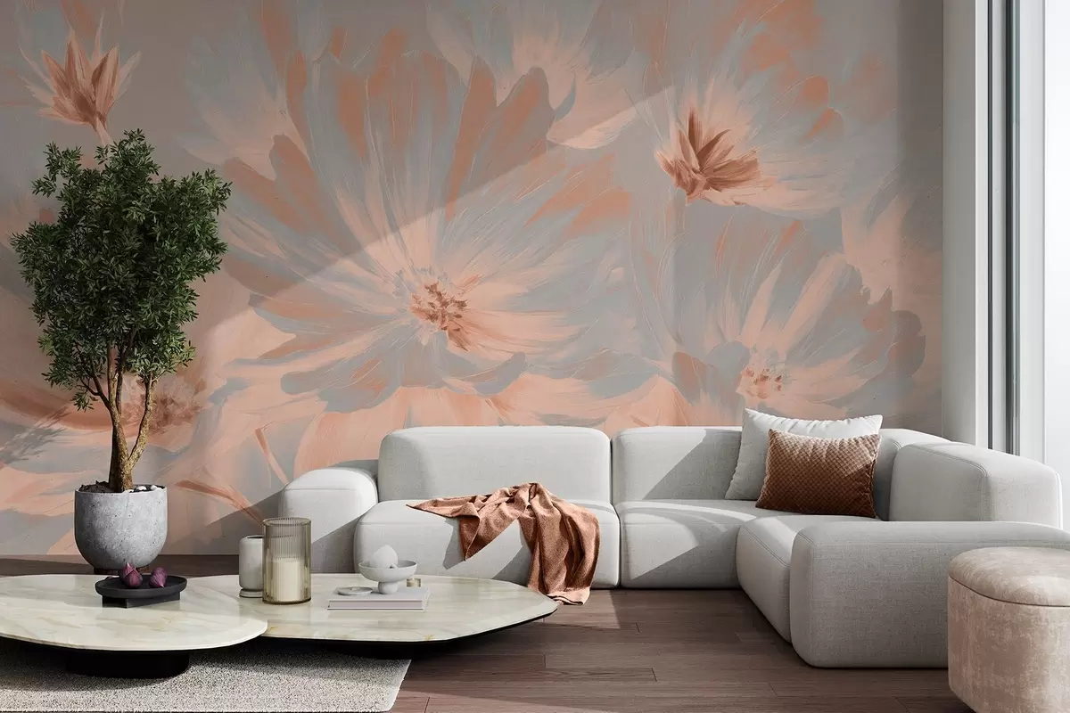 murales de pared flores abstractas w04670v1