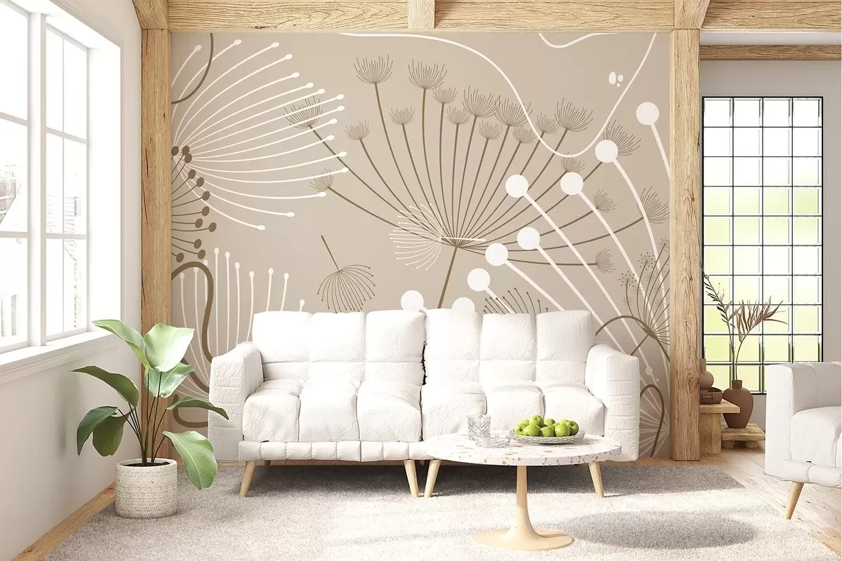 murales de pared flores abstractas w04702