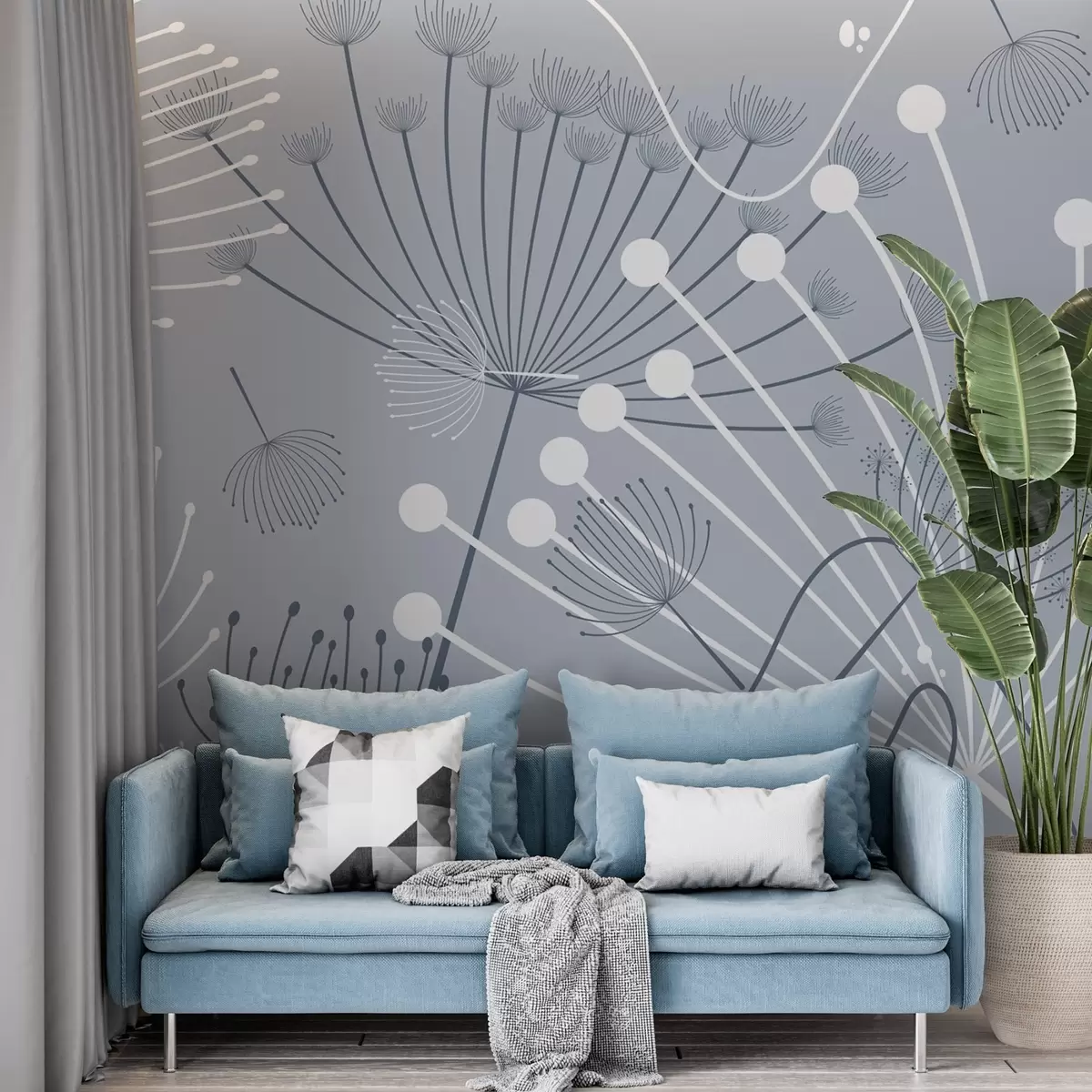 murales de pared flores abstractas w04702v1