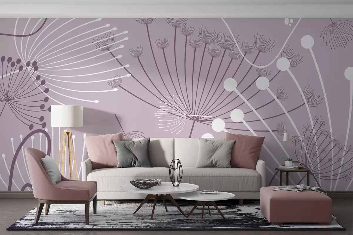 murales de pared flores abstractas w04702v2