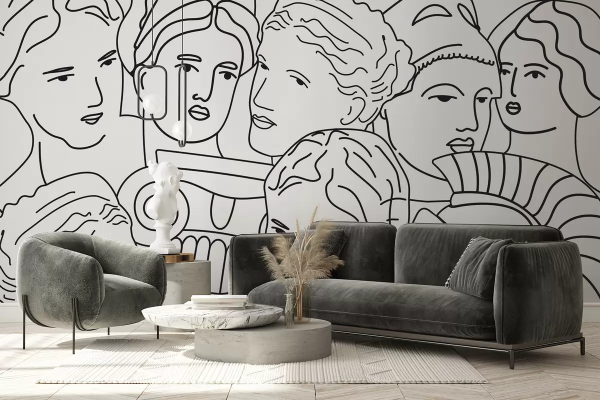 murales de pared Rostros antiguos w04728
