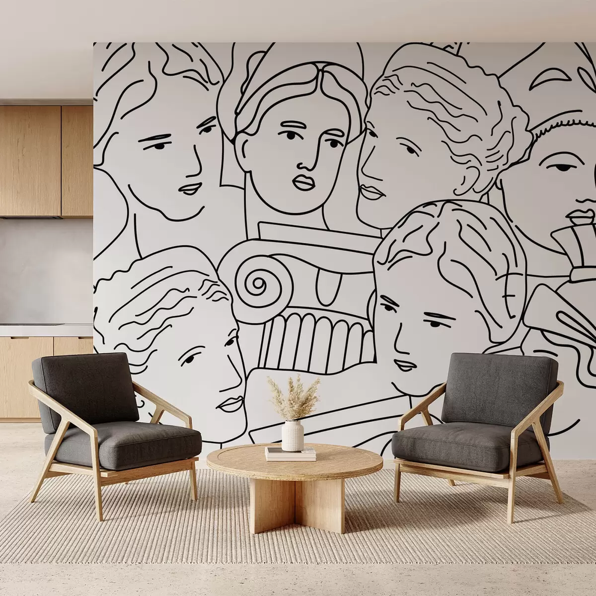 murales de pared Rostros antiguos w04728