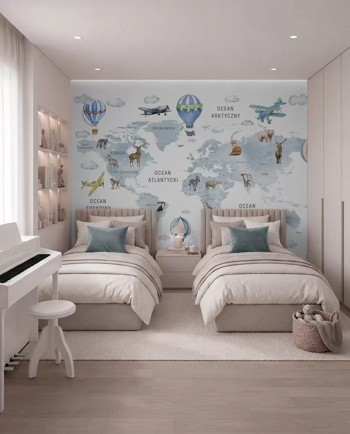 murales de pared Atlas azul en polaco c00001plv1