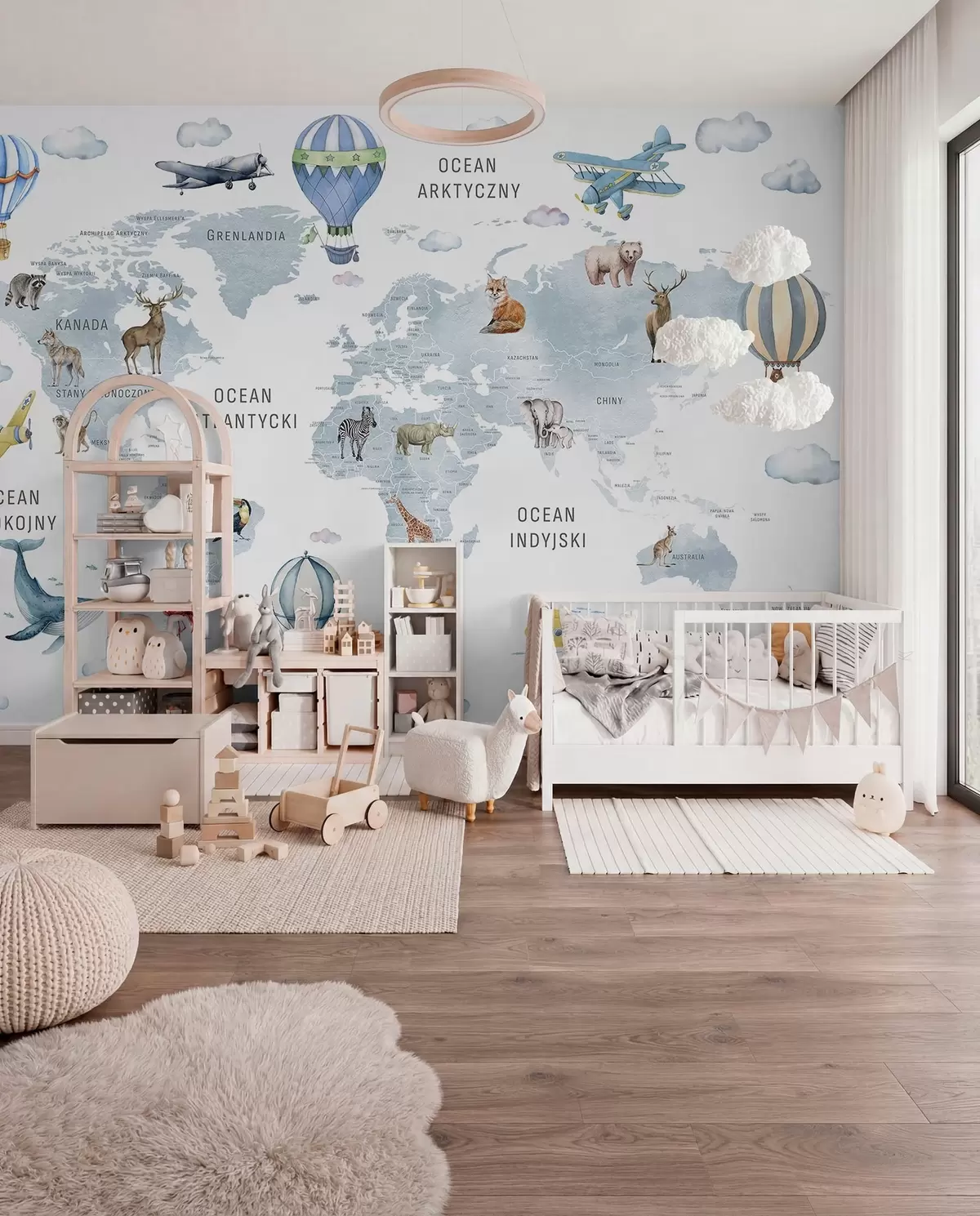 murales de pared Atlas azul en polaco c00001plv1