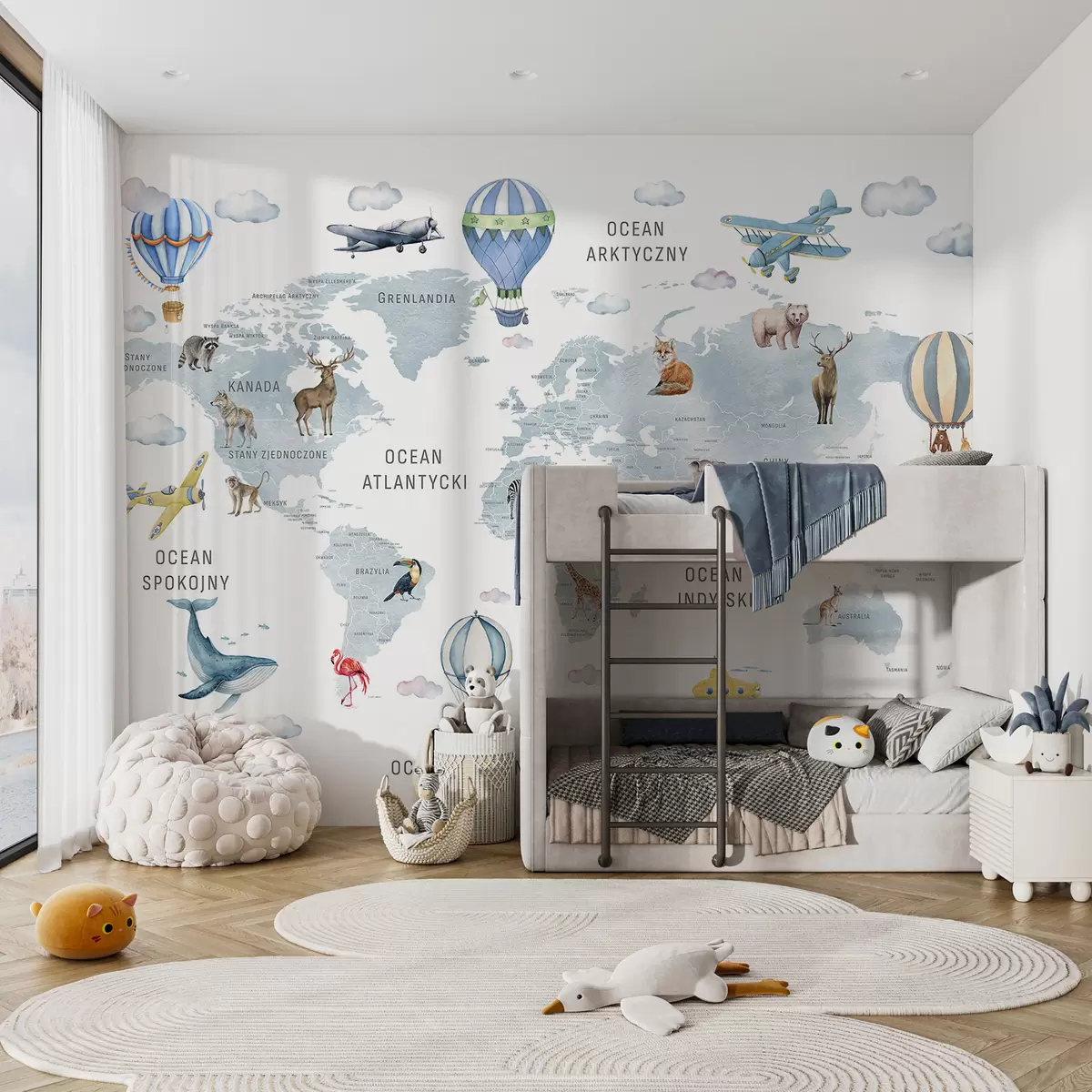 murales de pared Atlas azul en polaco c00001plv1