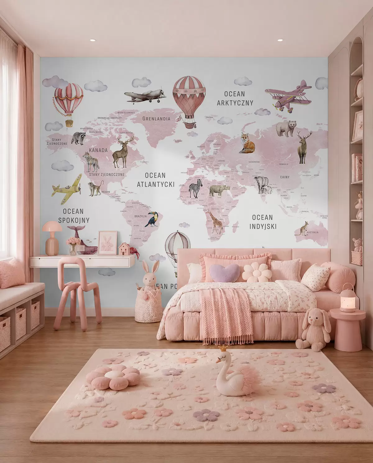murales de pared Atlas rosa en polaco c00001plv3