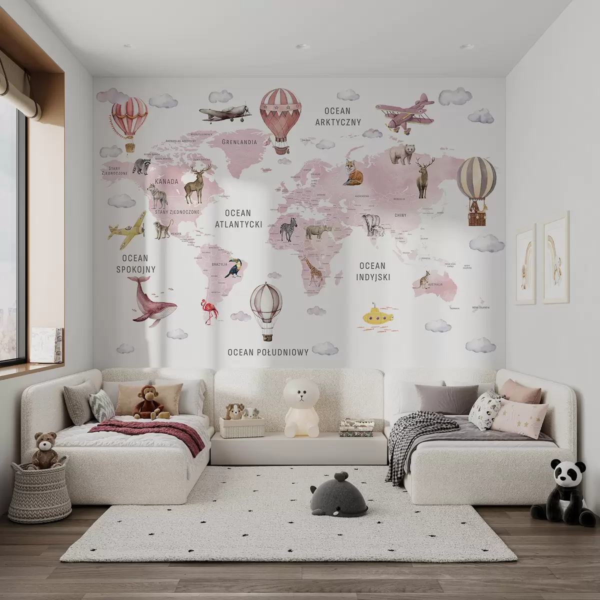 murales de pared Atlas rosa en polaco c00001plv3