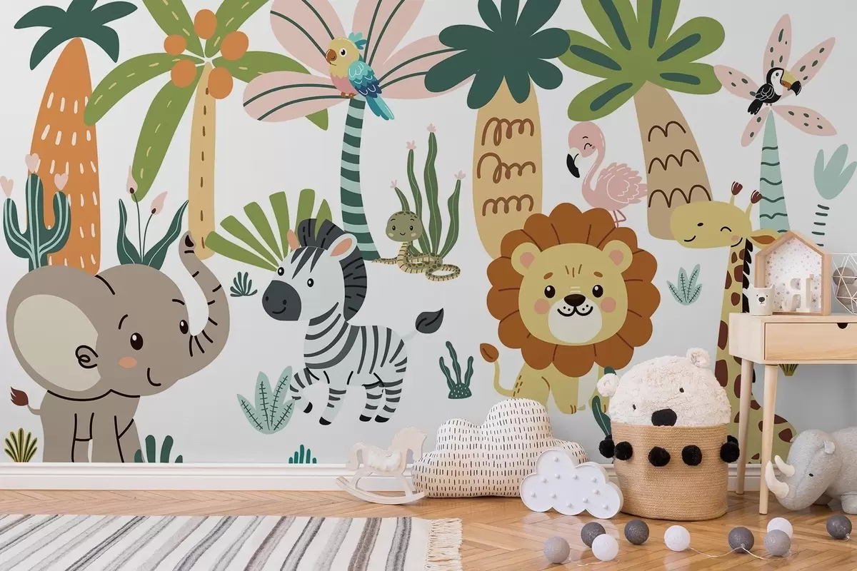 murales de pared Animales de los niños w04758