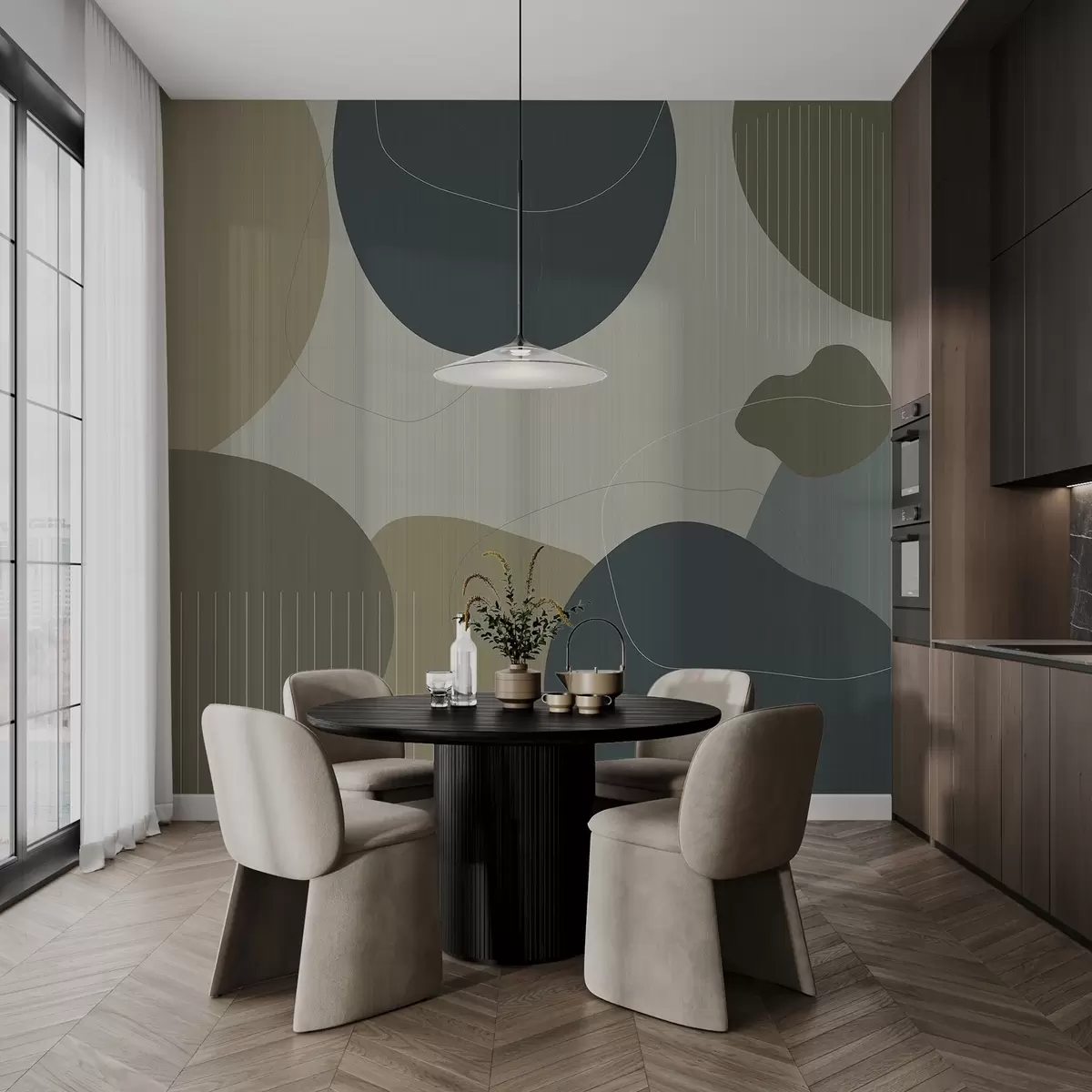 murales de pared Círculos abstractos w04759v2