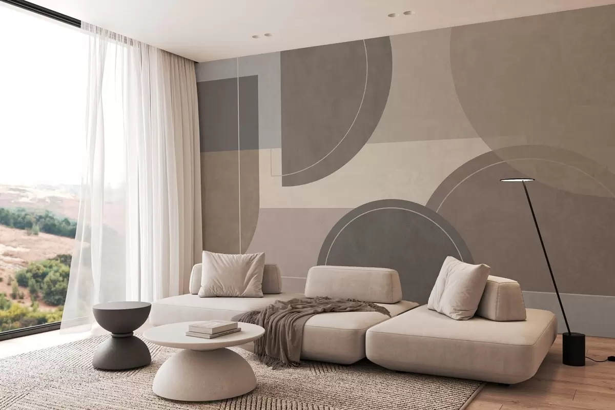 Murales de pared geometría moderna en colores naturales w04811 murales de pared geometría moderna en colores naturales w04811