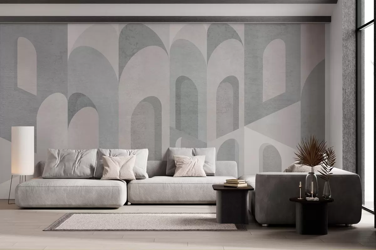 Murales de pared metamorfosis urbanas del arco en tonos gris pálido w04812 murales de pared metamorfosis urbanas del arco en tonos gris pálido w04812