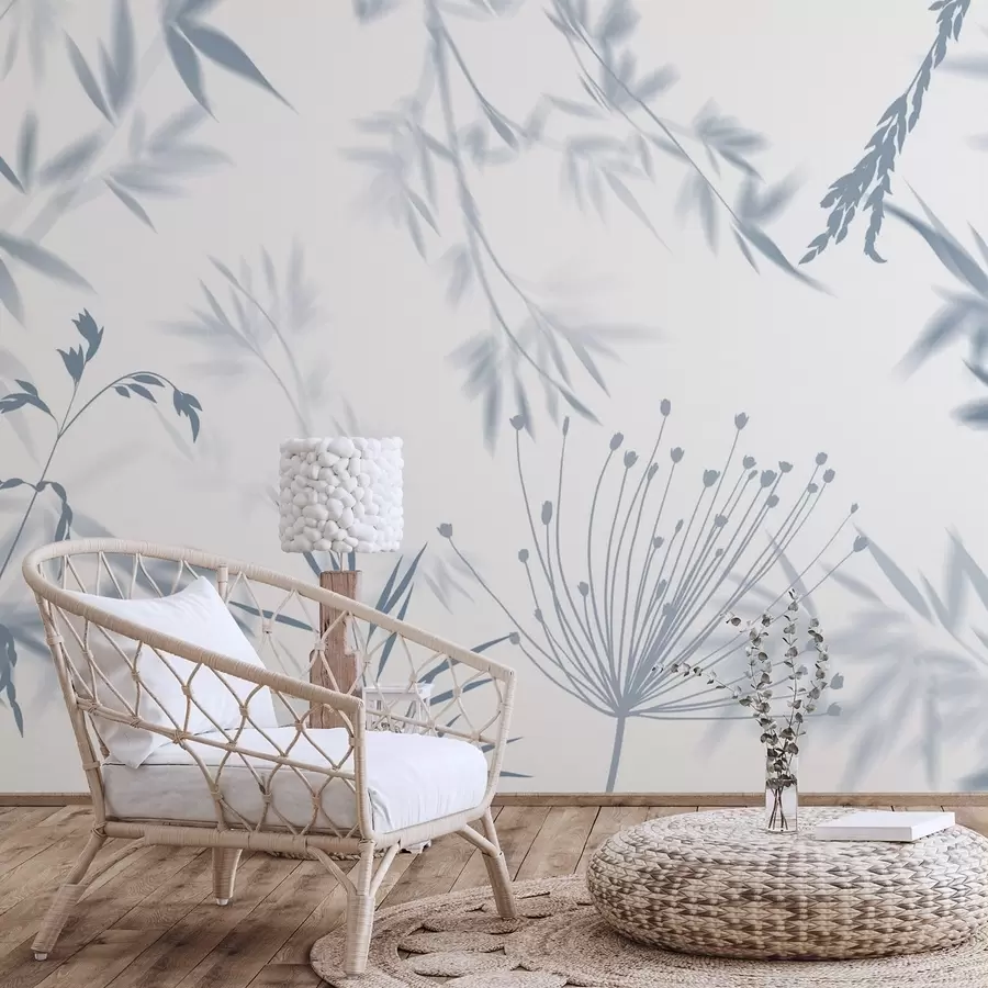 murales de pared Siluetas de follaje w04850v2